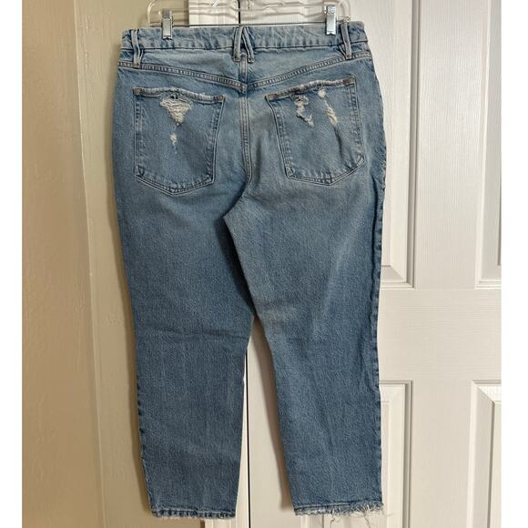 Good‎ American Distressed Good Girlfriend Jeans 12/31 - Picture 4 of 7